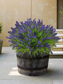 12/22pcs Artificial Monkey Grass And Lavender Flowers, Realistic UV