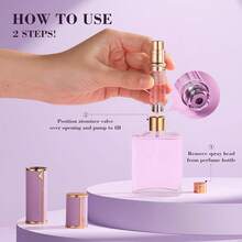 Travel Refillable Perfume Bottle, Leak-Proof 5ml Atomizer, Portable Luxurious Pocket Perfume Dispenser Pump Transfer Tool For Women Men Travel Accessories. - 紫色 - 查看 3