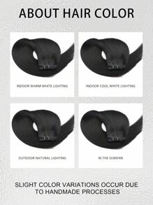 100% Brazilian Human Hair Weave 5 Clip-In Extensions, Seamless, Natural Straight Hair, Perfect For Long Hair Lengthening, Hair Lengthening|Straight Hair Texture|Natural Hair Look, Hair Weaving - S1 - View 7