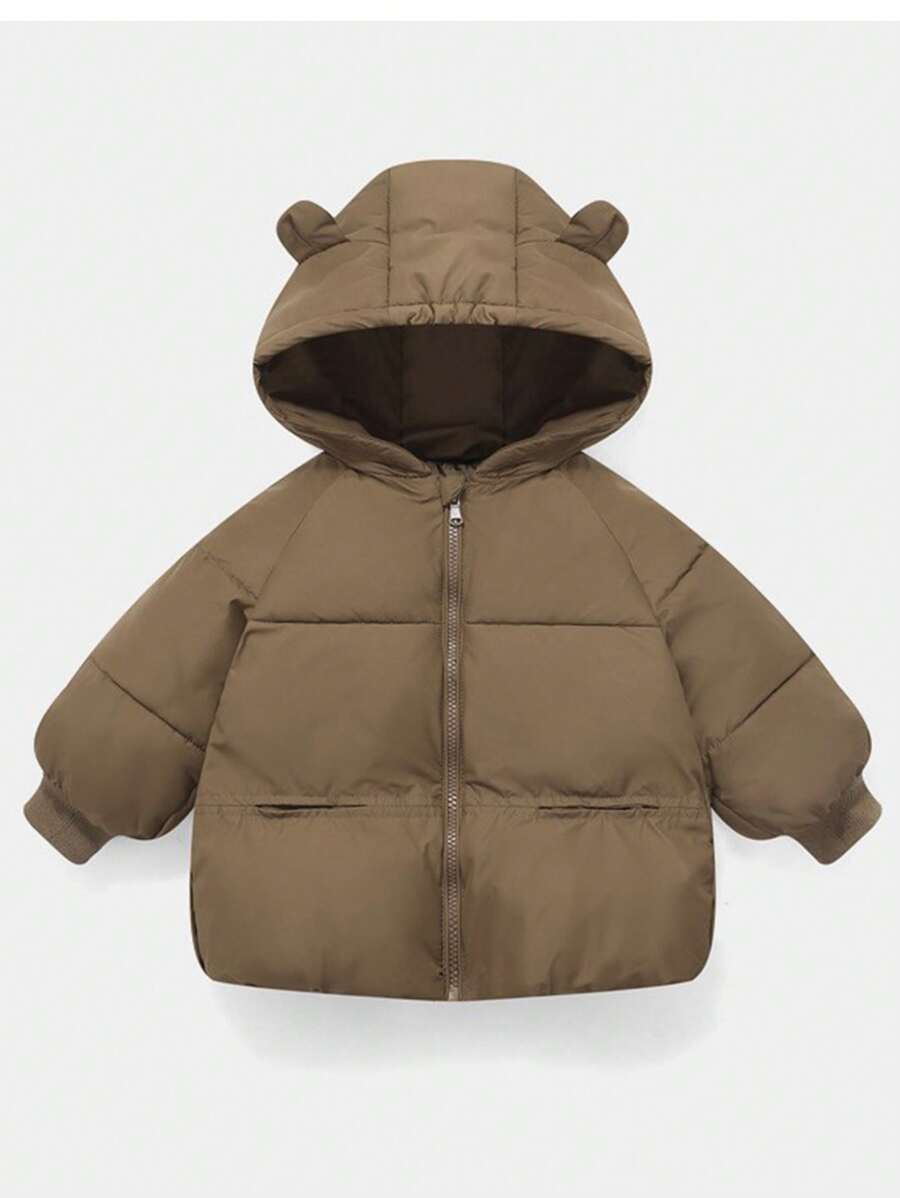 Fashionable Casual Versatile Warm Long Sleeve Zip-Up Young Girls Winter Coats