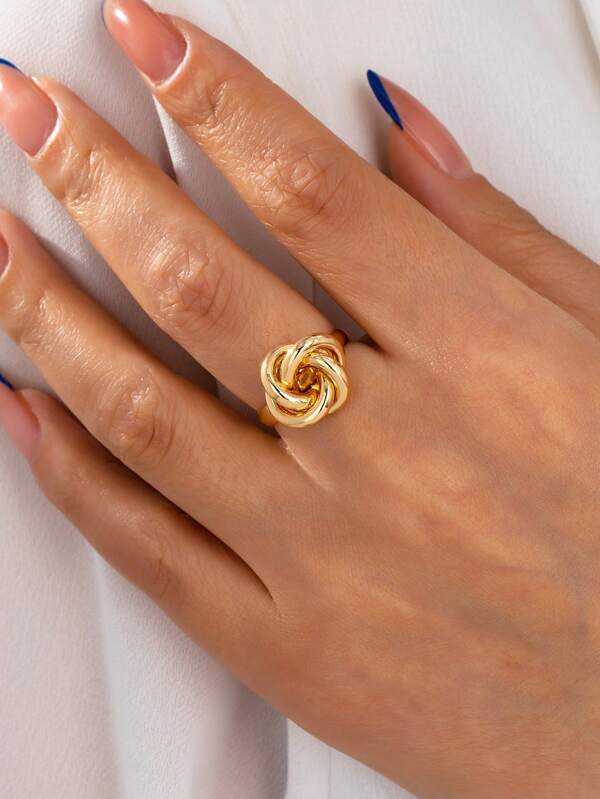 1pc Fashionable Minimalist Geometric Open Finger Ring, Versatile Jewelry Gift For Daily & Holiday Wear