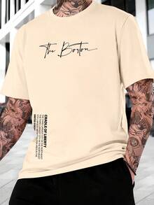 Camiseta Masculina The Boston Streewear Camisa Básica Algodão Unissex Estampada - OffWhitee - Visão 1