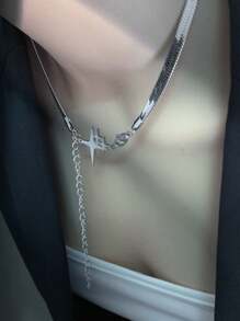 1pc Fashionable Titanium Star Pendant Necklace For Men
