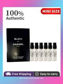 Bleu De Chanel Eau De Parfum Pour Homme For Men Spray Vial 1.5ML/0.05 Fl.Oz Travel Size  Mini - Gói dùng thử mini 9ml (1,5ml*6) - Xem 1