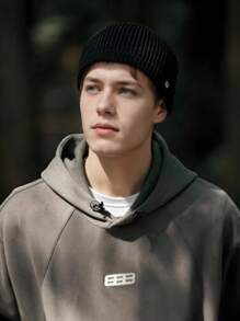 1 Stück Herren gestrickte Mütze mit Buchstickerei, lässige Streetwear Beanie Mütze