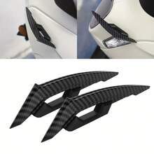 2pcs/Set Motorcycle Stickers Black Carbon Fiber Styling Decals, Helmet Decor, Motorcycle Decoration - Black - View 7