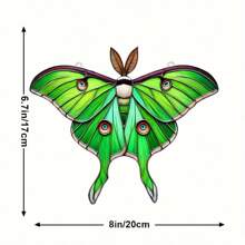 1pc Acrylic Moon Moth Window Hanging Decor, Boho Home Decor, Bedroom, Living Room, Garden Nature Inspired Art, Gift For Moth And Butterfly Enthusiasts (Please Remove Protective Film Before Use, Made Of Acrylic, Not Glass)