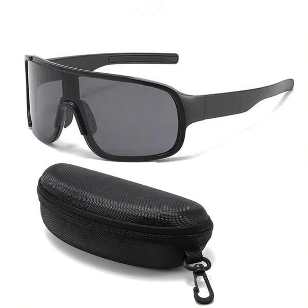 Nouvelles lunettes de cyclisme outdoor, coupe-vent, pour l'alpinisme, lunettes de sport et de loisir en une pièce pour la course + étui à fermeture éclair
