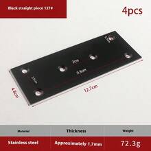 4个不锈钢90度L型角支架，适用于重型货架支撑，加厚三角形金属框架连接件，耐腐蚀墙装支架，适用于厨房、衣柜、车库和起居空间收纳，可靠的转角支撑，安装简便，防倾倒设计，多功能DIY置物架解决方案 - 彩色 - 查看 12