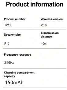 2025 kabellose Bluetooth Kopfhörer TWS Ohrhörer mit Mikrofon, Sport-Ohrstöpsel mit Geräuschunterdrückung für alle Smartphones, , , 150 mAh
