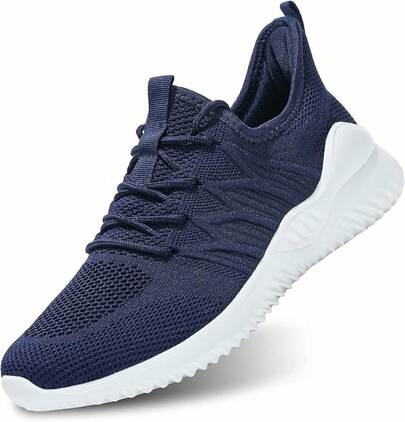 Mens Running Shoes Slip-On Walking Sneakers Lightweight Breathable Casual Soft Sole Trainers