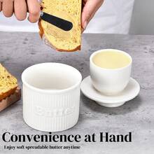 Ursword 1 Set Butter Crock With Lid For Countertop, Unique Ceramic French Butter Dish For Spreadable Soft Butter, Butter Container Holder With A Water Seal, Housewarming Gift, Kitchen And Home Decor, Different 6 Colors Available