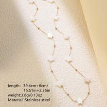 1 Set de Collar, Pulsera y Tobillera de Acero Inoxidable con Cuentas de Estilo Bohemio Minimalista y Colorido, apto para Uso Diario o Vacaciones en la Playa, también un Gran Regalo para el Día de la Madre