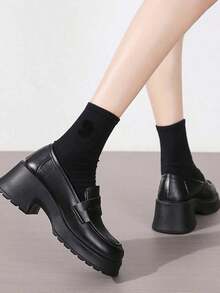 Women Wedge Sneakers - 黑色 - 查看 1