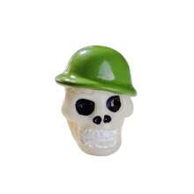 6 Stücke Cartoon 3D Halloween Totenkopf Deko, DIY Kunsthandwerk aus Harz, kleine Ornament-Accessoires