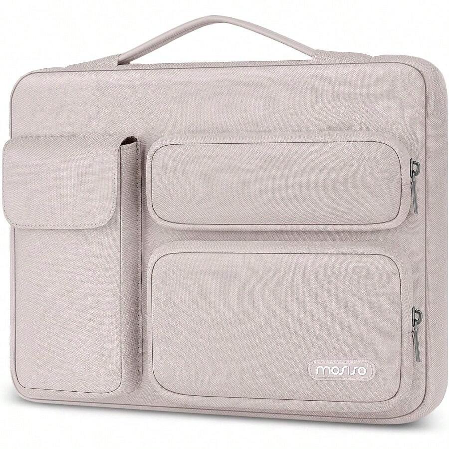 LZ360 Protective Laptop Case 15 Inch Laptop Sleeve Compatible With MacBook Air 15 M4 A3241 M3 A3114 M2 A2941 20252023  XPS 15 Side Open Bag With 2 Raised1 Flapover Pockets Stone Gray1510 - 石灰色 - 查看 1