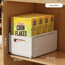 1pc Expandable Plastic Storage Drawer Box, Toy Chest, Cabinet Organizer Basket, Kitchen Countertop Spice Jar Container