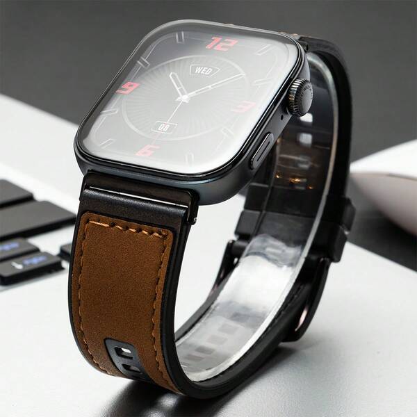 Leather +Silicone Strap Compatible With Huawei Watch Fit 4/4pro/3 Bracelet Watchbands Band Compatible With Huawei Watch Fit3 Smartwatch Wristband Accessories