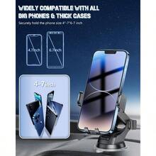 Wireless Car Charger, Fast Charging Phone Holder 3 In 1 Phone Mount Auto Clamping Car Accessories Compatible With IPhone 16 15 14 13 12 11 Xs XR,  S23 Ultra S22 S21 S20/S10+ S9(Midnight Black)