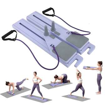 Tavola pieghevole per Pilates, riformatore per palestra domestica con fasce elastiche, allenatore portatile per core per donne yoga e pilates, risparmia spazio e porta a risultati rapidi, multifunzionale pedana per addominali, allenatore per addominali, macchina per allenamento addominali, attrezzatura per allenamento del core