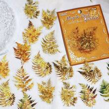 20 peças de adesivos decorativos de folhas de plantas para animais de estimação, adesivos decorativos para diário, material para scrapbooking, decoração para álbum, adesivos de diário