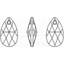 .20pcs Czech Faceted Crystal Pear Chandelier Pendant Suncatcher 22mm 0.87 Inch April Clear AB Birthstone Loose Drop Beads For Jewelry Craft Making CCE2