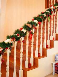 15 mètres Guirlande pour décorations de Noël - Décoration de fête verte douce non éclairée pour une utilisation intérieure ou extérieure - Verdure artificielle de haute qualité pour la maison et le jardin, ou décorations de mariage et de fête, décorations de Noël, décorations de sapin de Noël, décoration d'escalier, couronne, Noël, décoration de Noël pour la maison - Multicolore - Voir 3