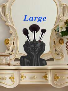 3 styles de porte-pinceaux en forme de visage artistique, organisateurs élégants pour le maquillage et les accessoires, parfaits pour le rangement du maquillage de mariage et les cadeaux pour la fête des mères (blanc). Décoration de salle de bain à la maison, organisateur de maquillage d'été, retour à l'école