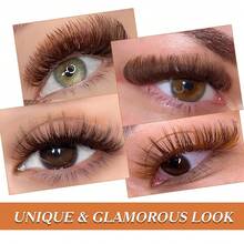 KOLYBEL Bottom Lash Extension 0.03 B Curl 5-7mm Mixed Length Tray Black Premium Eyelash Extensions Soft Under Lower Eyelash Extension Salon Use (Bottom,0.03-B-5-7mm) - Nâu nhạt-D-0.07 - Xem 4