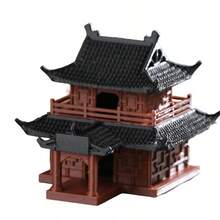 1 Mô hình thu nhỏ kiến trúc Trung Hoa cổ điển - Đền thờ truyền thống, Thiết kế nhà ở, Không cần nguồn điện, Chất liệu ABS bền, Trang trí bàn/kệ trong nhà/ngoài trời hoặc sân vườn - Nhiều màu - Xem 5