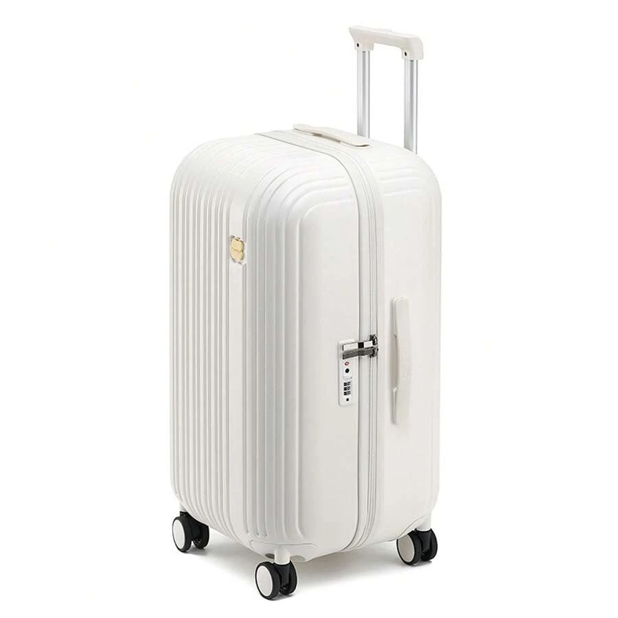 Luggage Suitcase Carry-On Shockproof Rolling Lightweight Small Password Travel Bag Box RWXF - White - View 1