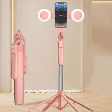 70-Inch Wireless Selfie Stick With Remote Control, Portable Foldable Tripod Stand For Smartphone Vlog Shooting And Recording, Selfie Accessory For Summer Vacation, Travel, Outdoor Activities, Live Streaming - Black - View 5