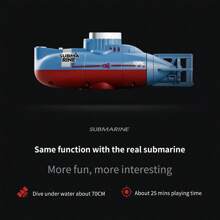 Submarino eléctrico mini a control remoto 2.4G, juguete para jugar en el agua, submarino nuclear de acuario, color accesorio aleatorio, para niños