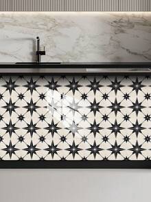 Boho Geometric Spanish Talavera Mosaic Tile Stickers 10Pcs 10/15/20/30cm Glitter Crystal Film Waterproof Oil Proof Removable No Residue Easy Clean Easy Install PVC Peel And Stick Renter Friendly Kitchen Backsplash Accent Wall Cabinet Cover Home Decor - Multicolor - View 7