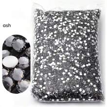 Non Hot Fix Rhinestones 2mm-6mm Silver Bottom Round Resin Flatback Crystal Rhinestone DIY Nail Art Jewelry Garment Decorations