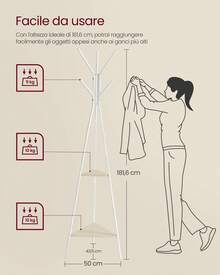 Coat Racks - Beige and Pearl White - View 5