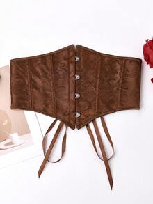 Gorset treningowy z sznurowaną talią dla kobiet - obcisły, kompresyjny gorset modelujący sylwetkę