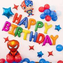 Marvel Luxury Marvel Birthday Theme Decoration Balloons Set, Foil Fringe Curtains Birthday Balloon Rain Silk Background Wall,Party Backdrop Scene Decor For Men/Women