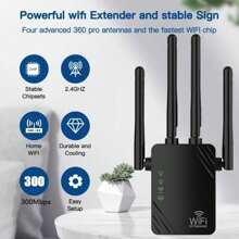 WiFi Extender/Repeater,360° Full Coverage, Internet Booster - With Ethernet Port, Quick Setup, Home Wireless Signal Booster - UK Plug(220-240V) - View 3
