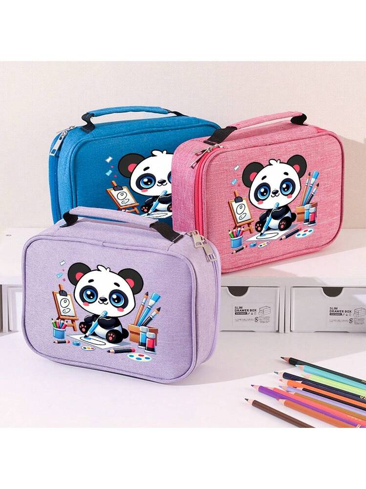 Astuccio Kapybara Con 12 Scomparti – In Tela Capiente E Resistente – Portapenne Per Scuola Elementare, Medie E Ufficio (Marrone, 23x16x6 Cm)