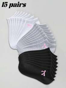 9 Pairs Black, White, Grey Neutral Color Breathable Moisture-Wicking Casual Ankle Socks