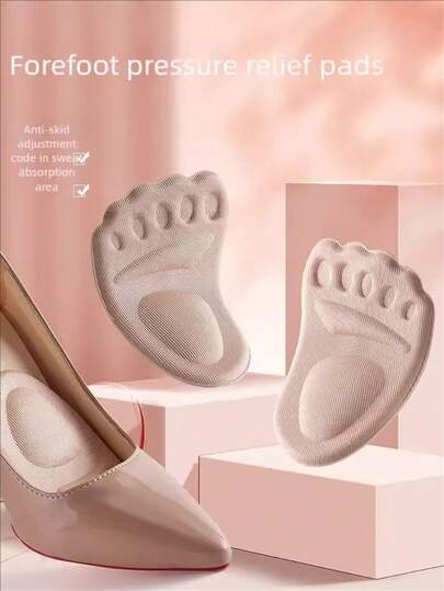 1 Pair Women's High Heel Sandals With Forefoot Cushion Pads