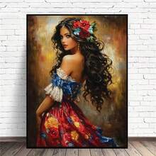 JOZYSH 1 conjunto de 30x40 cm/11,8x15,7 polegadas Kit de pintura diamante faça você mesmo, Kit de arte diamante princesa vintage, Decoração de sala de estar, Entrada de quarto, Decoração de casa, Artesanato, Presente