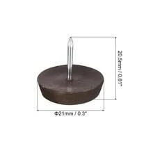 Plastic Nail-On Furniture Glides 100Pcs Table Chair Sofa Leg Floor Protectors For DIY Furniture Table Chair Sofa Couch - 棕色 - 查看 2