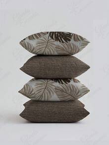 (4 Units) 45x45 Pillow Covers – 2 Plain And 2 Printed – Assorted Colors – AL - Sườn Be Nâu - Xem 1