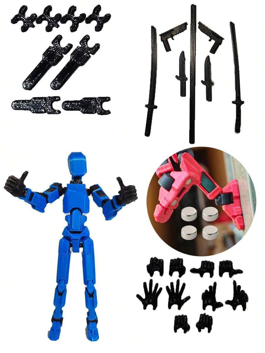 Dummy 13 Articulated Doll Assembly Kit - Màu xanh lam - Xem 1