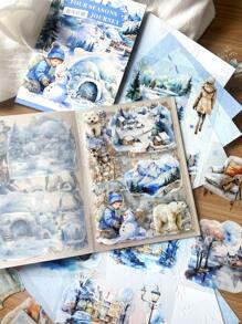 have a good day 20 件/包旅行主题模切贴纸，适用于剪贴簿、创意美学装饰、DIY 工艺材料、节日礼物、个性化剪贴簿、学校用品 - 綠色 - 查看 6