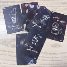 1pc K-Pop Idol Jungwon & Heeseung Christmas Card, Cartoon Cute LOMO Card, Double Sided Matte Card, Jake & Sunoo Fan Collectible Gift