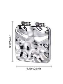 1/2 pièces Miroir double face ondulé portable, style minimaliste mode, miroir pliable à vagues en relief, miroir de maquillage style Y2K, miroir de poche, décoration pour salon, chambre, salle de bain, voyage, mariage, fête, anniversaire, Saint-Valentin, dortoir, bureau, cadeau pour femmes et filles - Multicolore - Voir 7