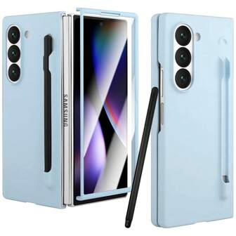 keshengtai Porte-clés, Cordon tour de cou 1 pièce Étui de téléphone avec fente pour stylo [Protecteur d'écran intégré] et 1 pièce Stylet, Compatible avec Samsung Galaxy Z Fold 7 6 5 4 3 5G Étanche Antichoc Anti-chute Résistant aux rayures